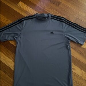 Adidas Charcoal Tee with Black Accents
